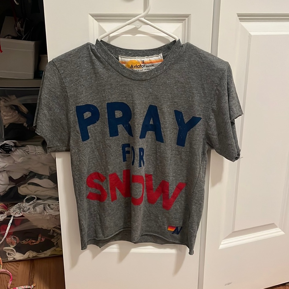AVIATOR NATION PRAY FOR SNOW TEE